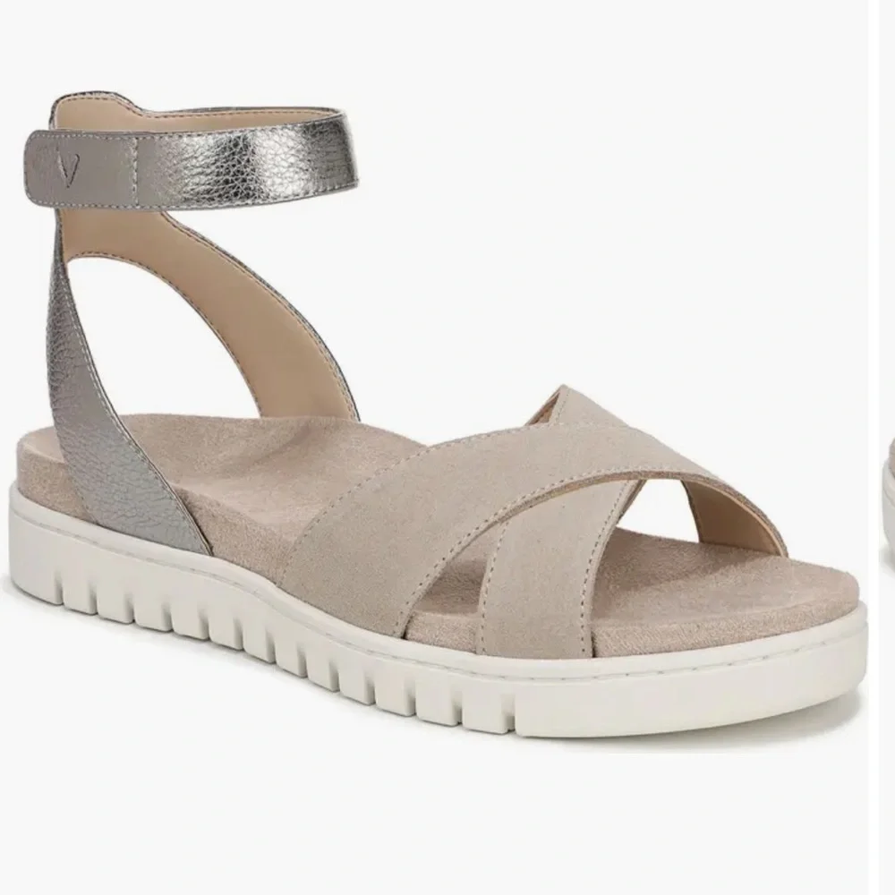 VIONIC Uptown Merced Strappy Sandal in Cobblestone Multi - Picture 2 of 7